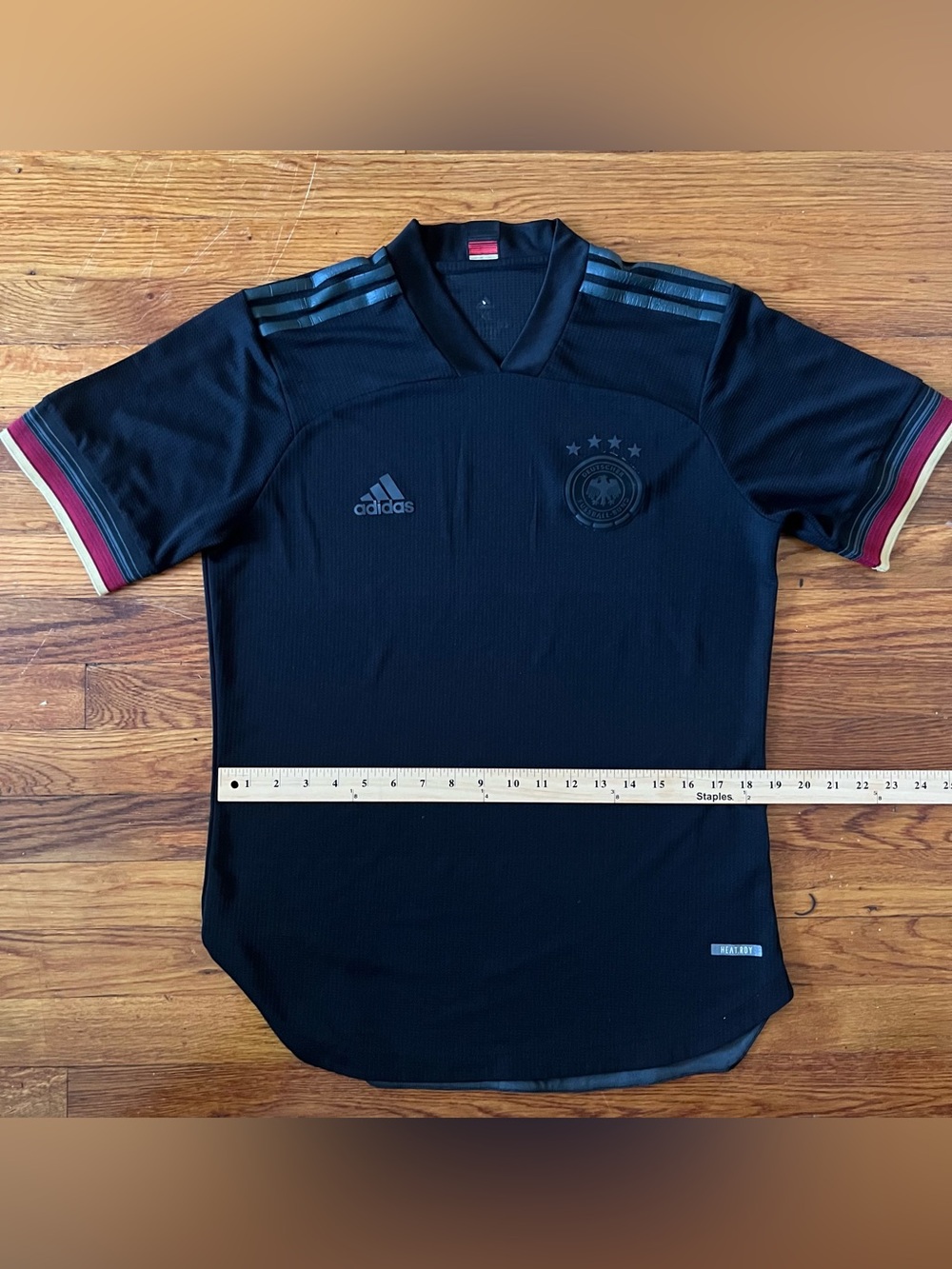 Adidas Jersey Black Short Sleeve Germany National Soccer 2020-21 Away Kit XL - Picture 6 of 8